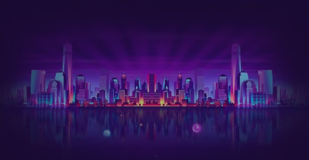 LuckyLink888 Casino City Background Banner
